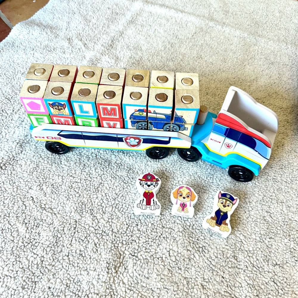 Paw Patrol Colorful Block Truck Toy